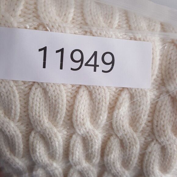 JW ANDERSON Sweater Mens XL Cream 1/4 Zip Cable Knit 100% Merino Wool $690 - Picture 7 of 7